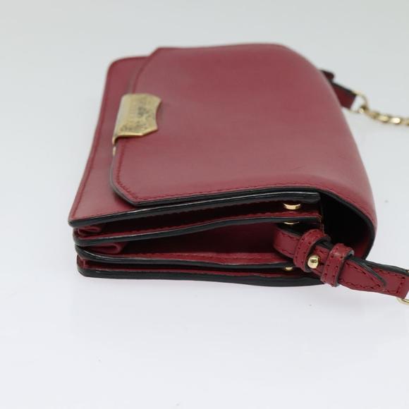 BURBERRY Chain Wallet Leather Pink Gold Auth bs28328 - Picture 4 of 16